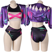 Laden Sie das Bild in den Galerie-Viewer, Arcane: League of Legends Jinx Badeanzug 3tlg. Bademode Cosplay Outfits