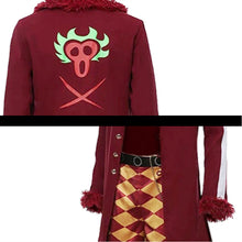 Laden Sie das Bild in den Galerie-Viewer, Bartolomeo rot Kostüm Set One Piece Kapitän Bartolomeo Cosplay Outfit