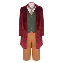 Laden Sie das Bild in den Galerie-Viewer, Bilbo Baggins rot Kostüm The Lord of the Rings Hobbit Bilbo Cosplay Outfit