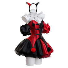 Laden Sie das Bild in den Galerie-Viewer, Clown rot Kleid Harley Quinn Halloween Karneval Kostüm