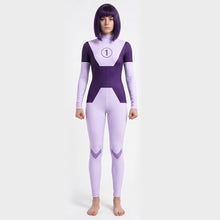 Laden Sie das Bild in den Galerie-Viewer, Dupli-Kate lila Overall Invincible Dupli-Kate Cosplay Outfit