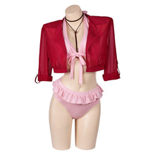 Laden Sie das Bild in den Galerie-Viewer, Final Fantasy VII Aerith Gainsborough originelle Damen 3tlg. Bademode