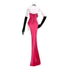 Laden Sie das Bild in den Galerie-Viewer, Hazbin Hotel Angel Dust Damen Rosa Kleid Cosplay Kostüm