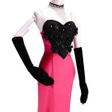 Laden Sie das Bild in den Galerie-Viewer, Hazbin Hotel Angel Dust Damen Rosa Kleid Cosplay Kostüm