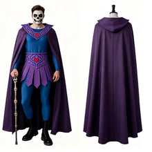 Laden Sie das Bild in den Galerie-Viewer, He-Man lila blau Kostüm Set Masters of the Universe Cosplay Outfit