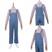 Laden Sie das Bild in den Galerie-Viewer, Kinder Jane Hopper blau Kostüm Set Stranger Things Eleven Cosplay Outfit