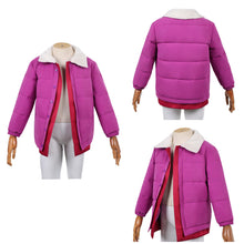 Laden Sie das Bild in den Galerie-Viewer, Kinder Mädchen Eleven lila Jacke Stranger Things: Tales From ‘85 lila Cosplay Outfit