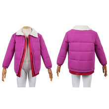 Laden Sie das Bild in den Galerie-Viewer, Kinder Mädchen Eleven lila Jacke Stranger Things: Tales From ‘85 lila Cosplay Outfit