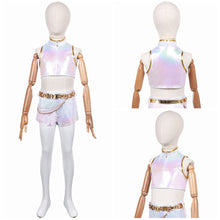 Laden Sie das Bild in den Galerie-Viewer, Kinder Mädchen Huntrix Rumi weiß Outfits Cosplay Kostüm