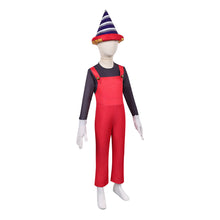 Laden Sie das Bild in den Galerie-Viewer, Kinder Mario rot Kostüm Der Super Mario Galaxy Film Mario Cosplay Outfit