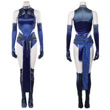 Laden Sie das Bild in den Galerie-Viewer, Kitana blau Jumpsuit Mortal Kombat 1 Kitana Cosplay Outfit