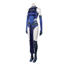 Laden Sie das Bild in den Galerie-Viewer, Kitana blau Jumpsuit Mortal Kombat 1 Kitana Cosplay Outfit