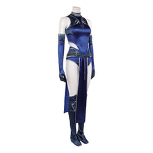 Laden Sie das Bild in den Galerie-Viewer, Kitana blau Jumpsuit Mortal Kombat 1 Kitana Cosplay Outfit