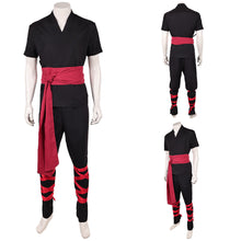 Laden Sie das Bild in den Galerie-Viewer, Liu Kang schwarz Kostüm Mortal Kombat 2 Liu Kang Cosplay Outfit