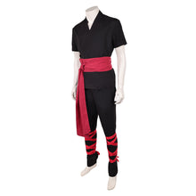 Laden Sie das Bild in den Galerie-Viewer, Liu Kang schwarz Kostüm Mortal Kombat 2 Liu Kang Cosplay Outfit