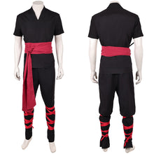 Laden Sie das Bild in den Galerie-Viewer, Liu Kang schwarz Kostüm Mortal Kombat 2 Liu Kang Cosplay Outfit
