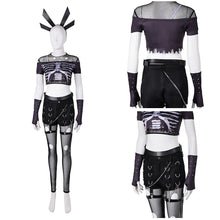 Laden Sie das Bild in den Galerie-Viewer, Magik schwarz Punk Kostüm Marvel Rivals Magik Cosplay Outfits