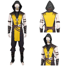 Laden Sie das Bild in den Galerie-Viewer, Mortal Kombat Scorpion gelb Outfits Cosplay Kostüm