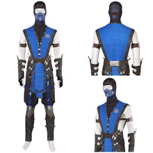 Laden Sie das Bild in den Galerie-Viewer, Mortal Kombat Sub-Zero blau Outfits Cosplay Kostüm