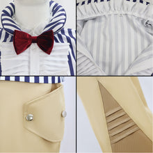 Laden Sie das Bild in den Galerie-Viewer, Mr. 3 gestreift Kostüm Set One PIECE Mr. 3 Cosplay Outfit