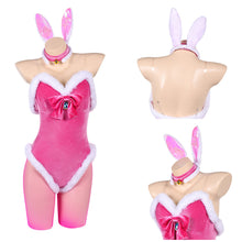 Laden Sie das Bild in den Galerie-Viewer, Prinzessin Peach rosa Bunny Girl Outfit Super Mario Peach Cosplay Kostüm