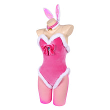 Laden Sie das Bild in den Galerie-Viewer, Prinzessin Peach rosa Bunny Girl Outfit Super Mario Peach Cosplay Kostüm