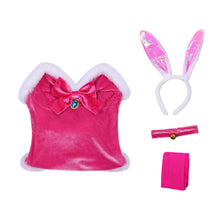 Laden Sie das Bild in den Galerie-Viewer, Prinzessin Peach rosa Bunny Girl Outfit Super Mario Peach Cosplay Kostüm