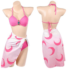 Laden Sie das Bild in den Galerie-Viewer, Prinzessin Peach Sommer Bademode 3tlg. Badeanzug Cosplay Outfit