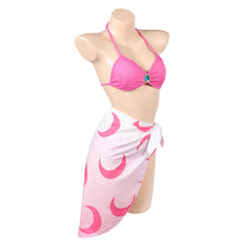 Laden Sie das Bild in den Galerie-Viewer, Prinzessin Peach Sommer Bademode 3tlg. Badeanzug Cosplay Outfit