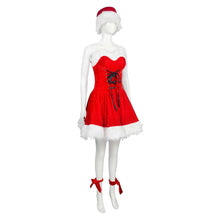 Laden Sie das Bild in den Galerie-Viewer, Red Dance rot Kleid Weihnachtskleid Damen Cosplay Kostüm