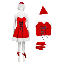 Laden Sie das Bild in den Galerie-Viewer, Red Dance rot Kleid Weihnachtskleid Damen Cosplay Kostüm