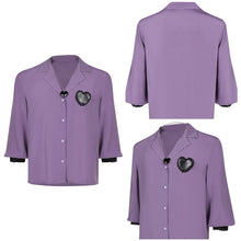 Laden Sie das Bild in den Galerie-Viewer, Romance Saja Lila Shirt Kpop Demon Hunters Saja Boys Romance Saja Cosplay Outfits