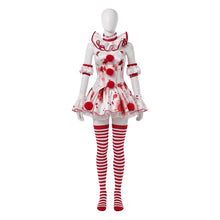 Laden Sie das Bild in den Galerie-Viewer, Terrifier weiß-rot Clown Kostüm Cosplay Outfit