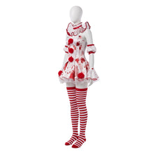 Laden Sie das Bild in den Galerie-Viewer, Terrifier weiß-rot Clown Kostüm Cosplay Outfit