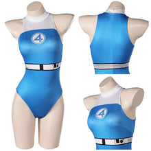 Laden Sie das Bild in den Galerie-Viewer, The Fantastic Four: First Steps (2025) Sue Storm blau Jumpsuit Cosplay Outfits