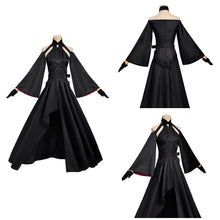 Laden Sie das Bild in den Galerie-Viewer, Velvet schwarz Kleid The Ribbon Hero 2026 Velvet Cosplay Outfit