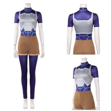 Laden Sie das Bild in den Galerie-Viewer, Zoe Thompson blau Kostüm Set Invincible Tech Jacket Cosplay Outfit