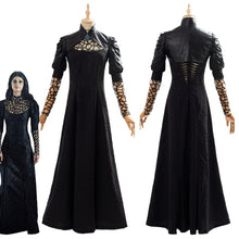Laden Sie das Bild in den Galerie-Viewer, Yennefer The Witcher Yennefer Kleid Cosplay Kosüm Schwarz