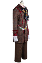 Laden Sie das Bild in den Galerie-Viewer, Alice In Wonderland Johnny Depp Mad Hatter 6 Stücke Full Set Cosplay Kostüm