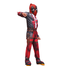 Laden Sie das Bild in den Galerie-Viewer, Kinder Marvel Deadpool Jumpsuit Maske Cosplay Kostüm Karneval