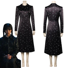 Laden Sie das Bild in den Galerie-Viewer, Wednesday 2022 The Addams Family Wednesday Cosplay Kostüm Outfits Halloween Karneval Mantel