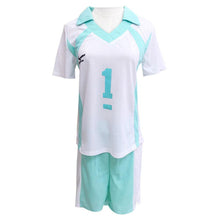 Laden Sie das Bild in den Galerie-Viewer, Haikyuu!! Oikawa Tooru Cosplay Aoba Johsai High School Gymnasium Uniform T-shirt Short Set - cosplaycartde