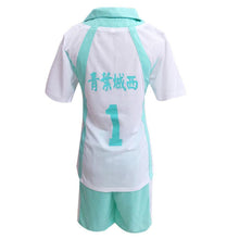Laden Sie das Bild in den Galerie-Viewer, Haikyuu!! Oikawa Tooru Cosplay Aoba Johsai High School Gymnasium Uniform T-shirt Short Set - cosplaycartde