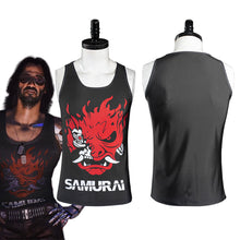 Laden Sie das Bild in den Galerie-Viewer, Cyberpunk 2077 Johnny Silverhand Weste Cosplay Kostüm Sommer T-Shirt