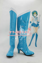 Laden Sie das Bild in den Galerie-Viewer, Sailor Moon Kino Makoto Jupiter Schuhe Cosplay Stiefel Schuhe Hellblau