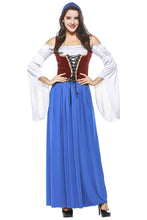 Laden Sie das Bild in den Galerie-Viewer, Oktoberfest Dirndl Damen Trachtenkleid mit Schürze Cosplay Kostüm 2 Version