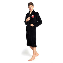 Laden Sie das Bild in den Galerie-Viewer, Resident Evil Umbrella Corporation Robe Bathrobe Bademantel Schwarz für Erwachsene Herren Männer Kostüm Gr. M/L