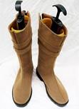 Laden Sie das Bild in den Galerie-Viewer, Klassischen Braun Flat Stiefel Schuhe Maßgeschneiderte Cosplay
