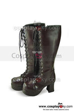 Laden Sie das Bild in den Galerie-Viewer, Punk &amp; Gothic Coffee Stiefel Schuhe 7.5cm Maßgeschneiderte