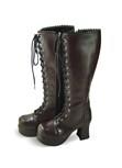 Laden Sie das Bild in den Galerie-Viewer, Punk &amp; Gothic Coffee Stiefel Schuhe 7.5cm Maßgeschneiderte